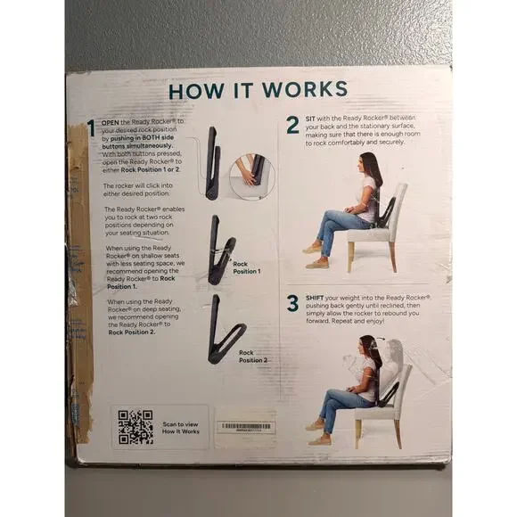 Ready Rocker Portable Back Support Rocker Cloud Gray - Picture 7 of 9